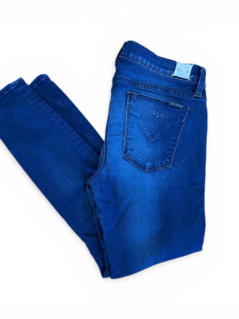 Hudson Jeans Krista Crop Jeans Dark Wash Distressed 29
